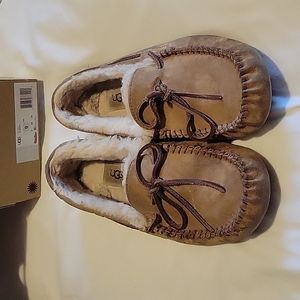 UGG Wool Lined Suede Slippers